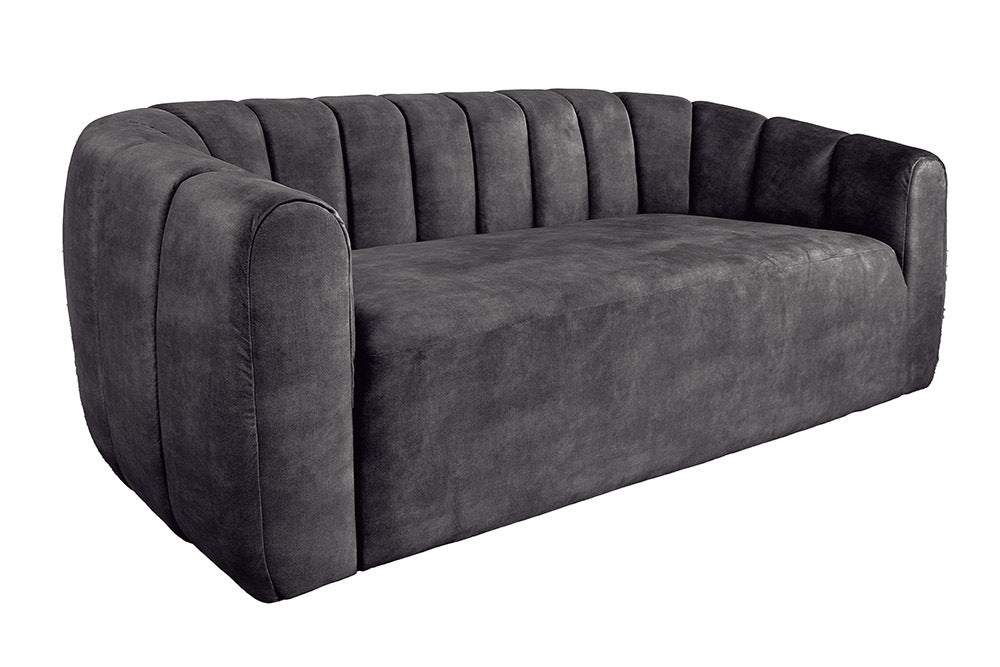 BABYLON 3-Sitzer Sofa 200cm Samt mit Ziersteppung