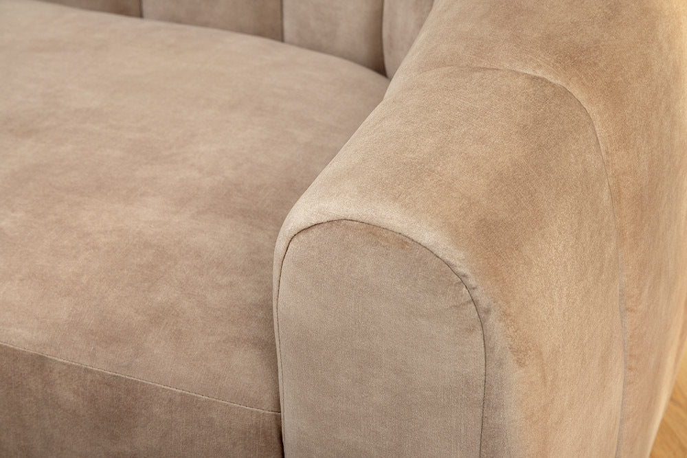 BABYLON 3-Sitzer Sofa 200cm Samt mit Ziersteppung