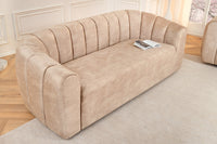 BABYLON 3-Sitzer Sofa 200cm Samt mit Ziersteppung