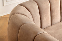 BABYLON 3-Sitzer Sofa 200cm Samt mit Ziersteppung