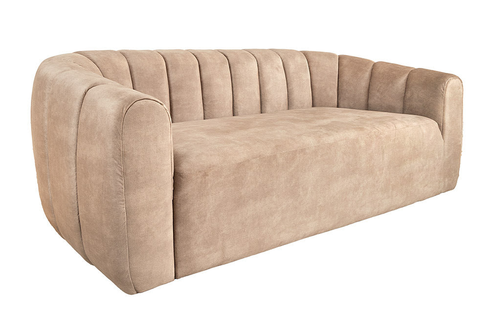 BABYLON 3-Sitzer Sofa 200cm Samt mit Ziersteppung