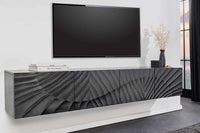 WAVE Design TV Board 160cm black mango solid wood