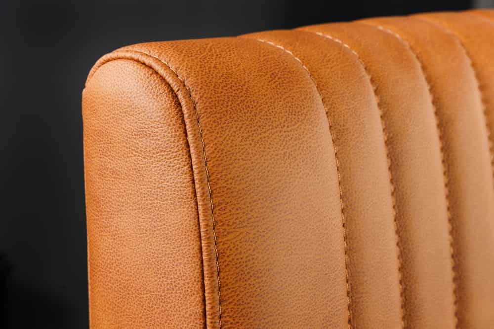 BIG ASTON Moderner Freischwinger Armlehnenstuhl Echtleder Federkern Metall