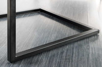 BIG ASTON Moderner Freischwinger Armlehnenstuhl Echtleder Federkern Metall