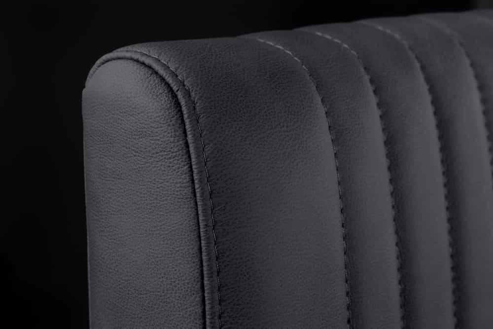 BIG ASTON Moderner Freischwinger Armlehnenstuhl Echtleder Federkern Metall