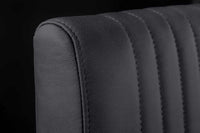 BIG ASTON Moderner Freischwinger Armlehnenstuhl Echtleder Federkern Metall