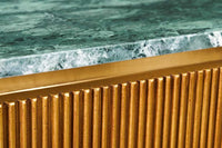 VENEZIANO Design TV-Board 160cm messing grün Marmorplatte Mangoholz Retro