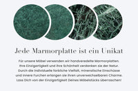 VENEZIANO Design TV-Board 160cm messing grün Marmorplatte Mangoholz Retro