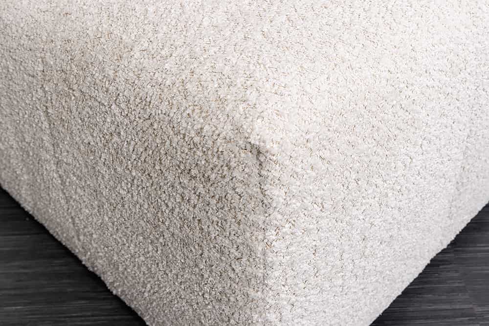 ROYAL Hocker 120cm champagner beige Bouclé Federkern Sitzhocker