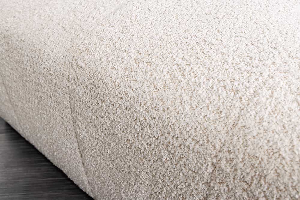 ROYAL Hocker 120cm champagner beige Bouclé Federkern Sitzhocker