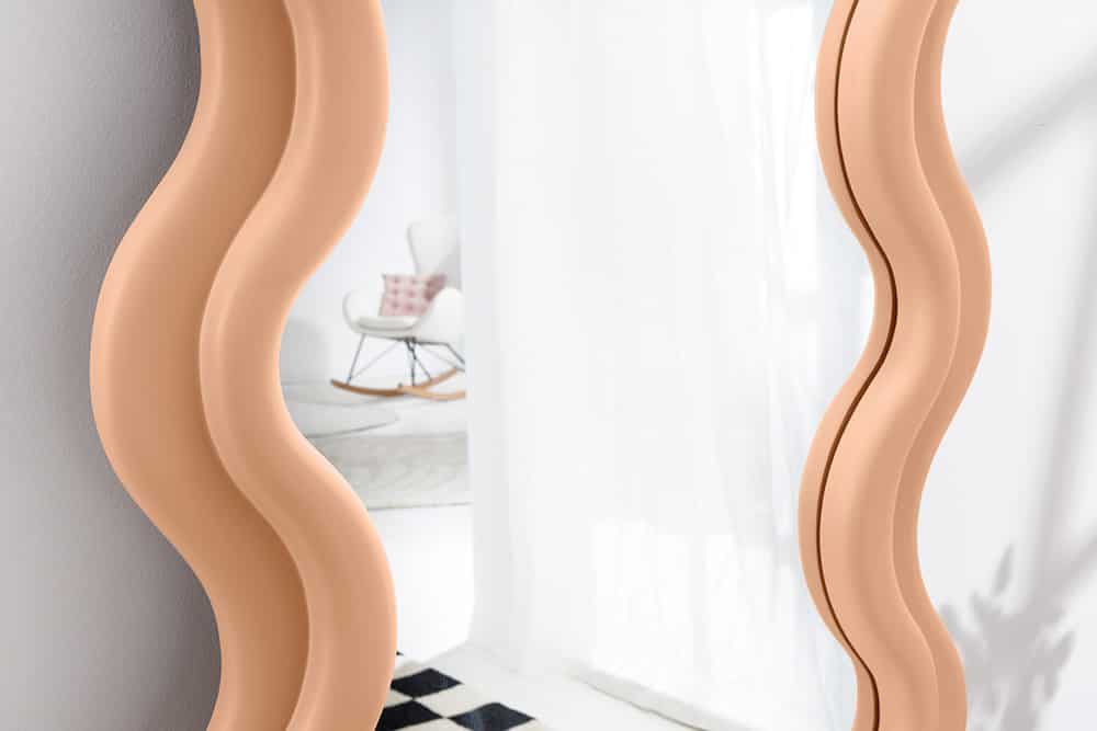 Wandspiegel Design CURVY 160cm apricot Pastell Spiegel