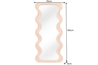 Wandspiegel Design CURVY 160cm apricot Pastell Spiegel