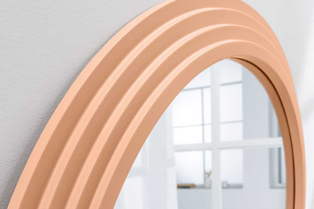 Wandspiegel Design WAVE 160cm apricot Pastell Rundbogen Spiegel