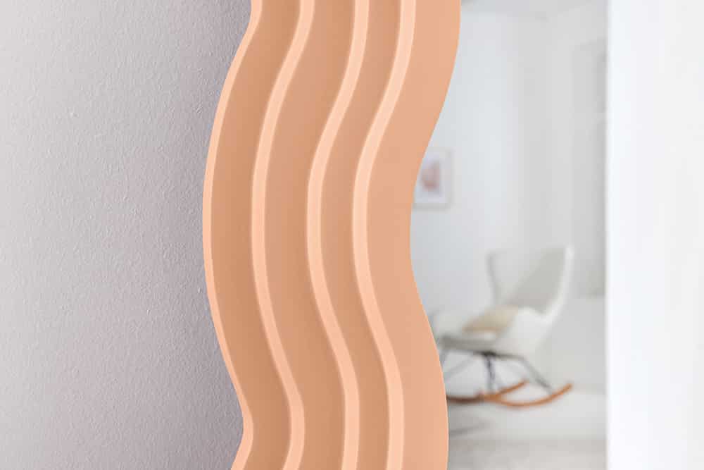 Wandspiegel Design WAVE 160cm apricot Pastell Rundbogen Spiegel