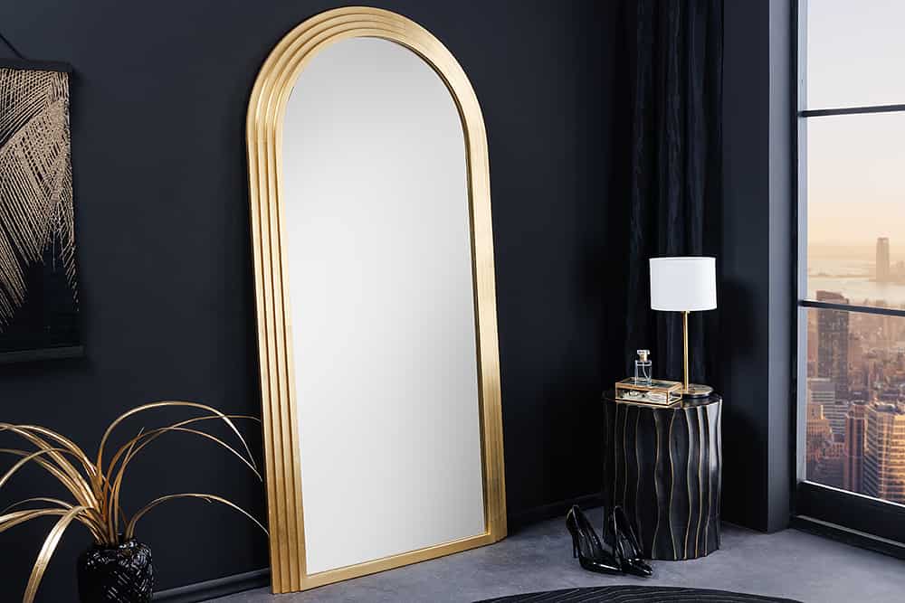 Wandspiegel Edler ART DECO 160cm gold Rundbogen Spiegel