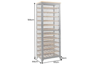 BODEGA Design Weinschrank 185cm natur schwarz Tannenholz Metall Flaschenregal