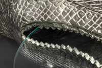 WILDLIFE CROCODILE Design Hängetisch 60cm silber Metall Krokodil Beistelltisch