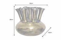 KIYA Handgefertigte Vase gold mit 5/7 Öffnungen Blumenvase