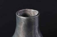RING Handgefertigte Vase 30cm/50cm dunkelgrau Metall Dekoration Blumenvase