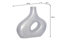 RING Handgefertigte Vase 30cm/50cm dunkelgrau Metall Dekoration Blumenvase