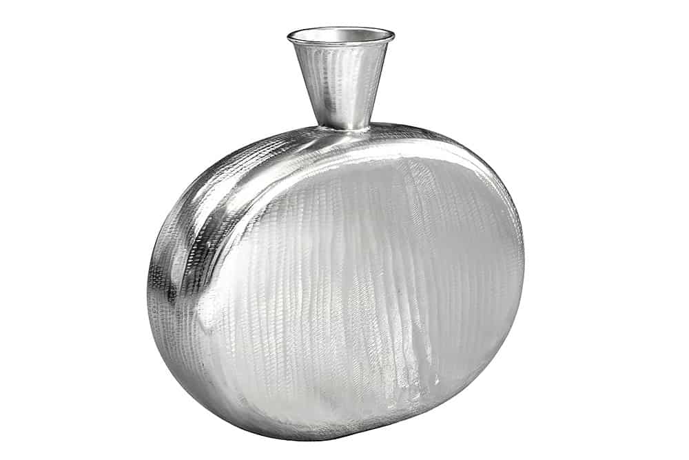 ORIENT L Handgefertigte Vase 50cm Metall Hammerschlag Design