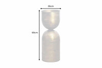 SANDGLASS XL 70cm Moderne Vase Eisen handmade beidseitig nutzbar