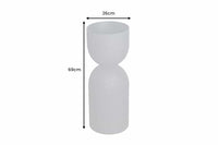 SANDGLASS XL 70cm Moderne Vase Eisen handmade beidseitig nutzbar