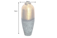ORIENT Handgefertigte Deko Vase gold Metall mit Patina Hammerschlag Design
