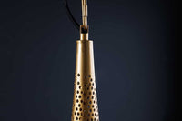ORIENT LIVING Handgefertigte Hängelampe 50cm gold Eisen Tropfenform