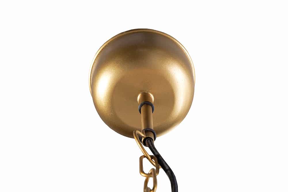 ORIENT LIVING Handgefertigte Hängelampe 50cm gold Eisen Tropfenform