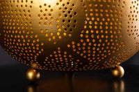 ORIENT LIVING Handgefertigte Stehlampe 50cm gold Eisen Tropfenform