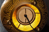 ORIENT LIVING Handgefertigte Stehlampe 50cm gold Eisen Tropfenform