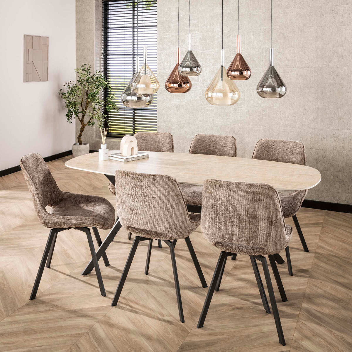 Stuhl Swivel drehbar 4-er Pack