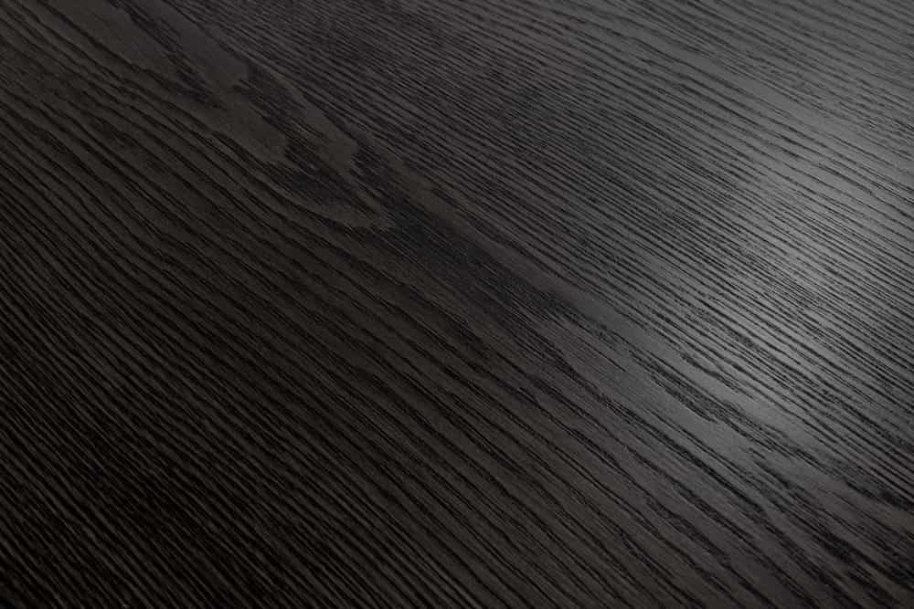 Runder Esstisch VALHALLA WOOD rund schwarz Eichenholz Säulenfuß