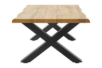 ARCHITECTURE Industrial coffee table 100cm oiled oak black frame