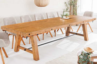 FINCA Massiver Esstisch 300-400cm vintage braun verlängerbar recyceltes Pinienholz