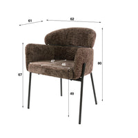 Armlehnstuhl Curva 2er Set