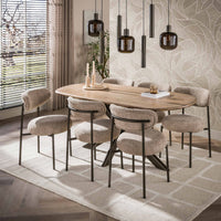 ROUND Stuhl  2-er Pack / Braun Sand