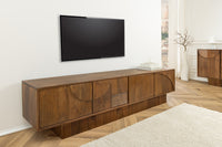 DECO Massivholz TV-Lowboard ART 200cm braun smoked Mangoholz 3D-Front