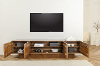 DECO Massivholz TV-Lowboard ART 200cm braun smoked Mangoholz 3D-Front