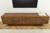 DECO Massivholz TV-Lowboard ART 200cm braun smoked Mangoholz 3D-Front