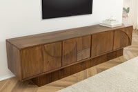 DECO Massivholz TV-Lowboard ART 200cm braun smoked Mangoholz 3D-Front