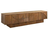 DECO Massivholz TV-Lowboard ART 200cm braun smoked Mangoholz 3D-Front