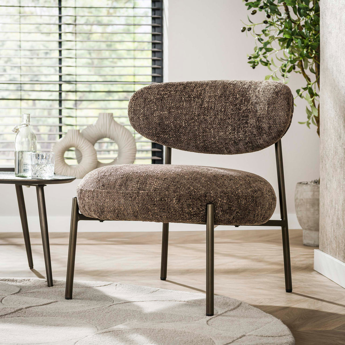 ROUND Sessel / Cargo braun/ Cargo sand