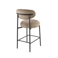 ROUND Barstuhl  2-er Pack/ Cargo sand