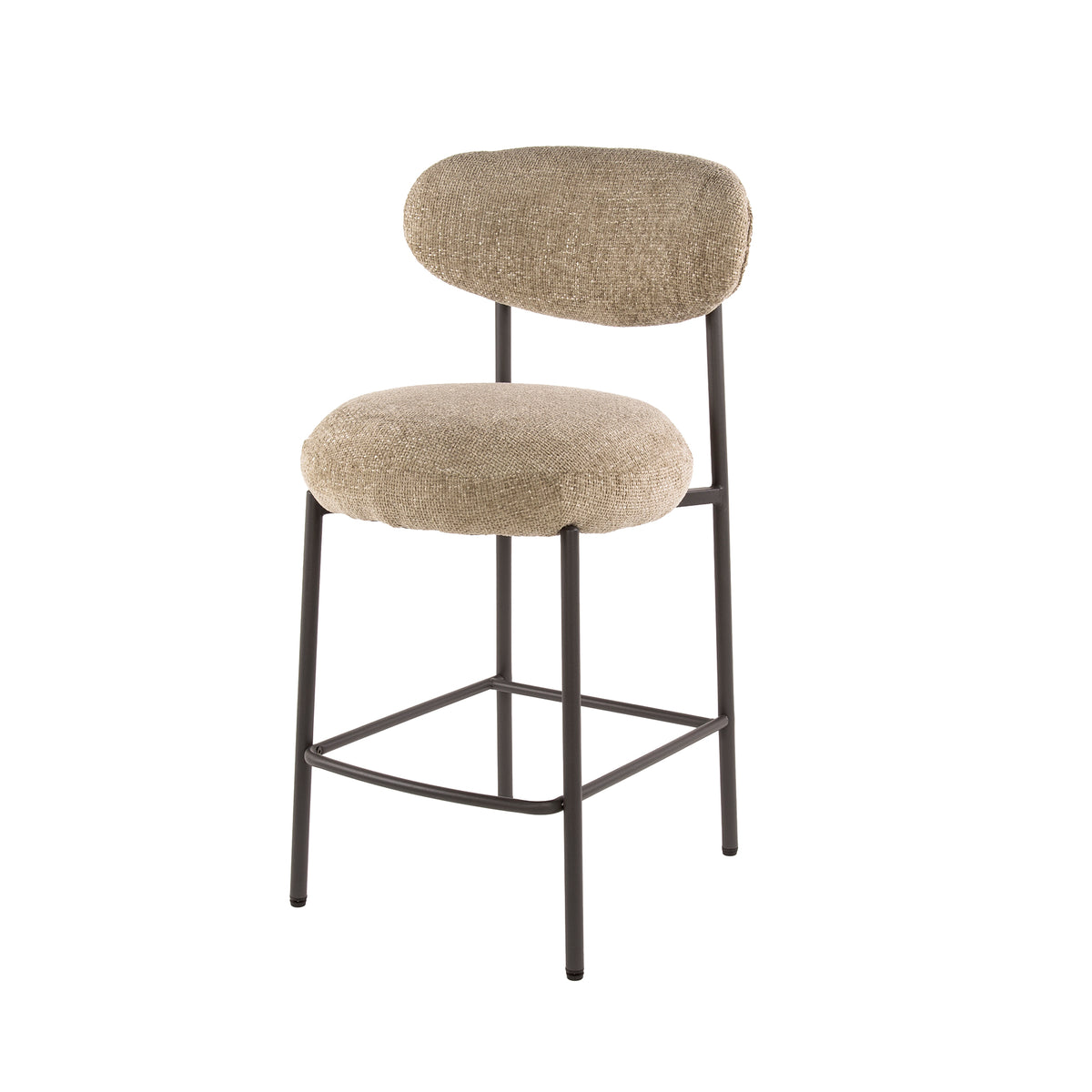 ROUND Barstuhl  2-er Pack/ Cargo sand