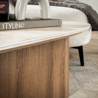 Couchtisch Romano dreieckig Set aus 2 / Keramik travertin