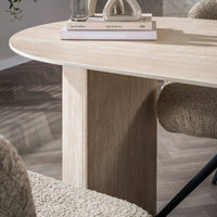 ROMANO ARCH Esstisch oval Keramik beige Travertinoptik 180cm