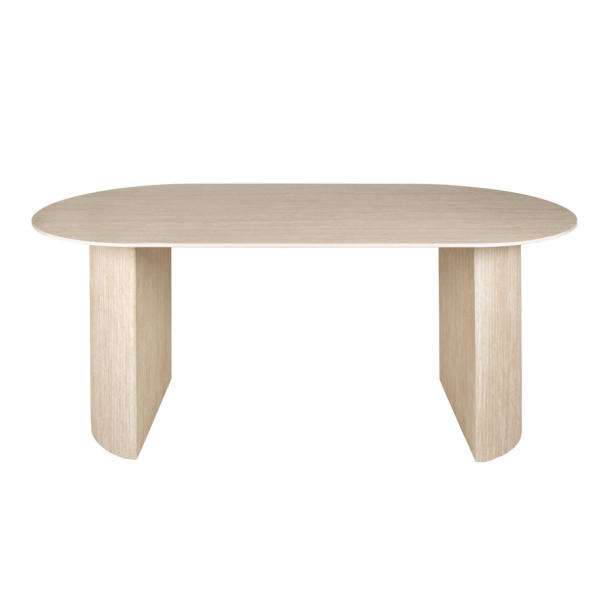 ROMANO ARCH Esstisch oval Keramik beige Travertinoptik 180cm
