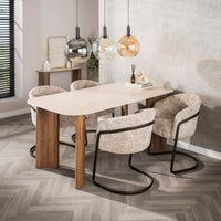Esstisch Romano Curvo 180cm / Keramik travertin